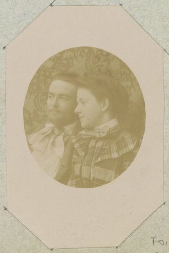 Portrait of a man and a woman, probably in France