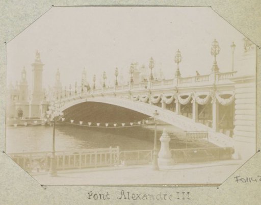 View of the Pont Alexandre-III during the 1900 World's Fair in Paris