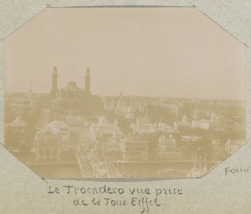 View of the Palais du Trocadéro and Surroundings from the Eiffel Tower during the 1900 World's Fair in Paris