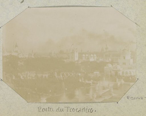 View of the Palais du Trocadéro during the 1900 World's Fair in Paris