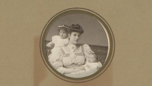 Portrait of a woman and two children