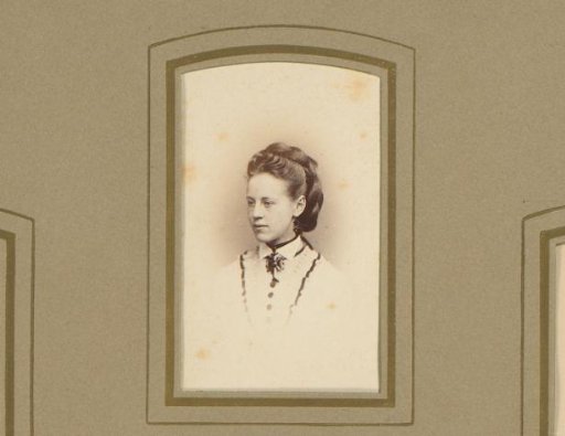 Portrait of a woman with a braid in her hair