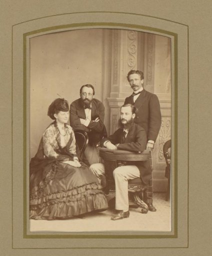 Group Portrait of Three Men and a Woman