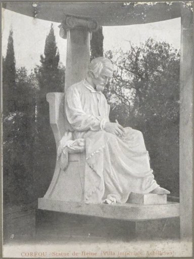 Statue of Heinrich Heine in the Achilleion on Corfu