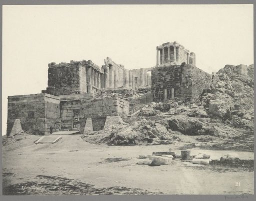 View of the Propylaea of the Acropolis of Athens