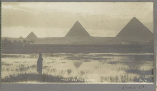 View of the pyramids of Giza