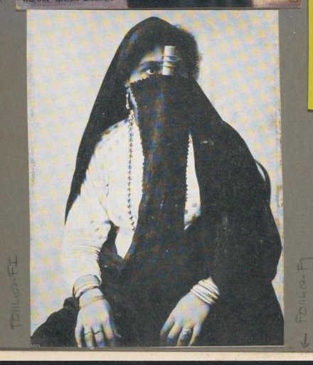 Portrait of a veiled Egyptian woman