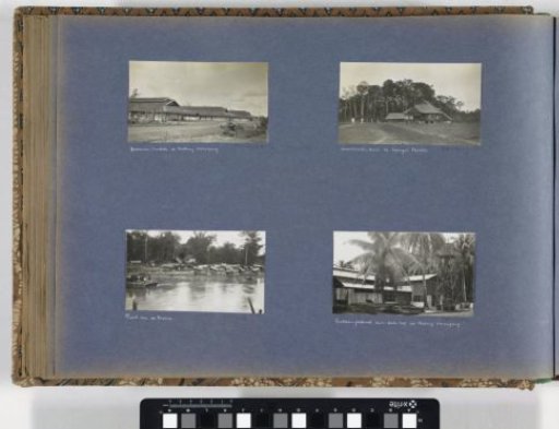 Exterior of bungalows (pondoks) for Javanese workers on the Batang Serangang plantation in Sumatra