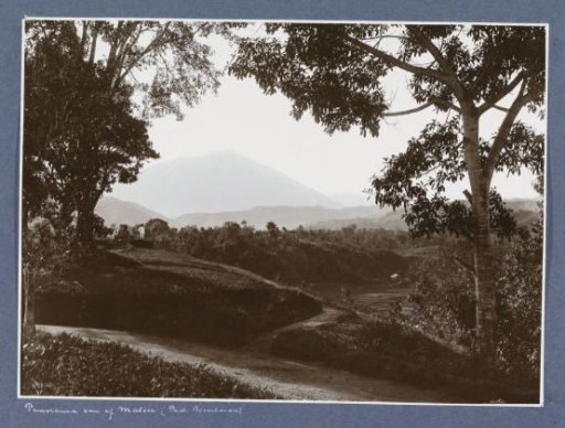 Mountain landscape viewed from Matoer on Sumatra
