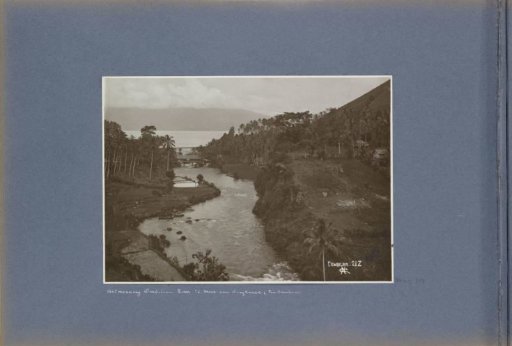 View of the mouth of the Ombilin River into the Singkarak Lake on Sumatra