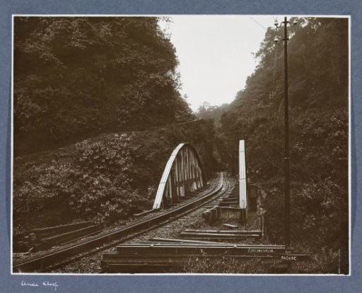 Railway bridge with rack railway in the Anai Gorge on Sumatra