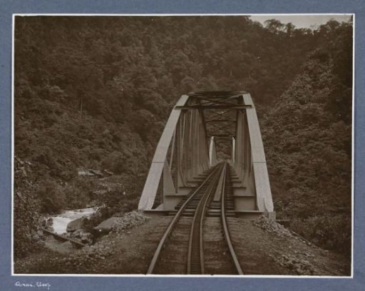 Railway bridge with rack railway in the Anai Gorge on Sumatra