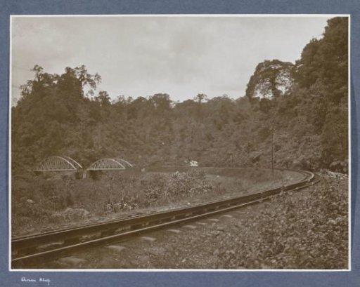 Rack railway and railway bridge in the Anai Gorge on Sumatra