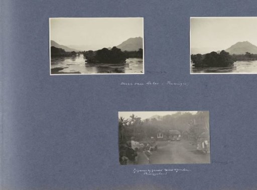 People along a road near Tjipanas on Java