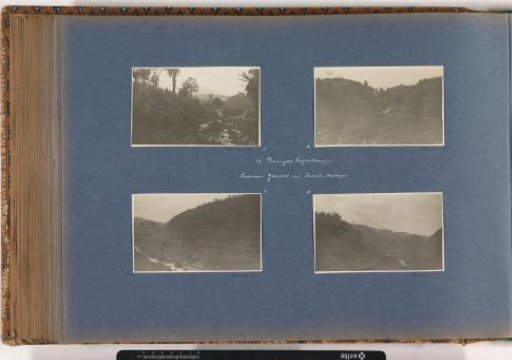Landscape with partly dried-up riverbed and terraces between Garut and Tasikmalaya on Java