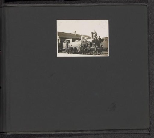 Members of the Stephenson Locomotive Society Posing with a Locomotive in Heerlen