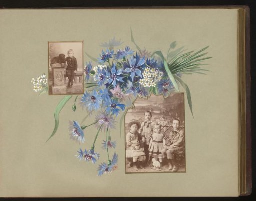 Portrait of a Boy with a Dog, Probably Ernst Zeller, and Portrait of Four Children, Probably Martha, Carl, Emil, and Moritz Zeller