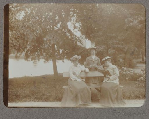 Three women in the Vondelpark in Amsterdam