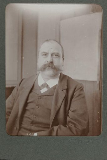 Portrait of a man with a moustache