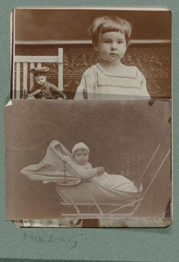 Child sitting in a pram