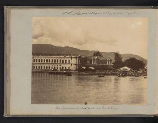 View of the Government Building and old Pier in Penang on the waterfront