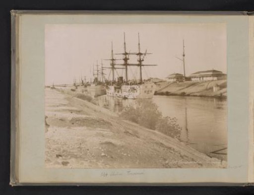Sailing ships on a canal