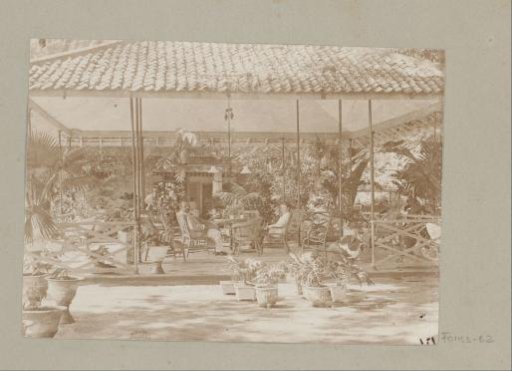 Man and woman on a veranda