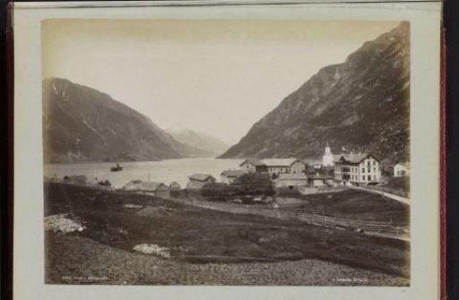 View of Odda on the Hardangerfjord in Norway
