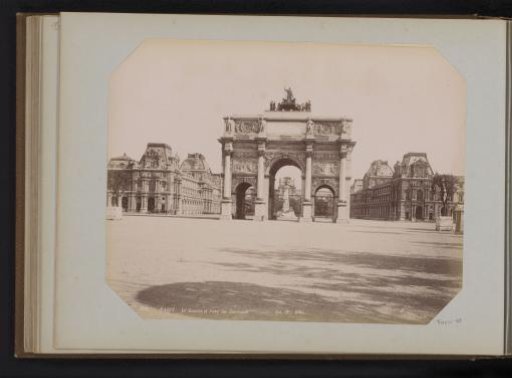 View of the Arc de Triomphe du Carrousel with the Louvre