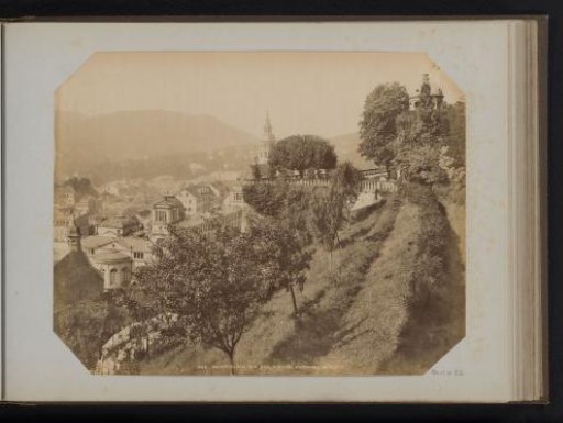 View of Baden-Baden with the Friedrichsbad and the Stiftskirche