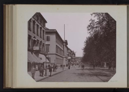 View of the Wilhelmstrasse in Wiesbaden