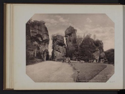 View of the Externsteine in the Teutoburg Forest