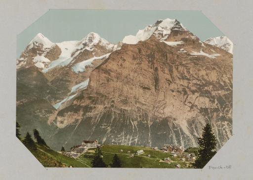 View of Mürren with the Jungfrau, Mönch and Eiger