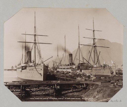 R.M.S. "Dunottar Castle" and "Arundal Castle" in the harbour of Cape Town