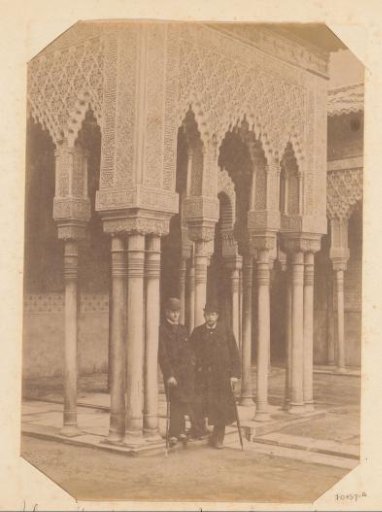Alex. J. Marks and Joh. G. Heil at the Patio de los Leones in the Alhambra