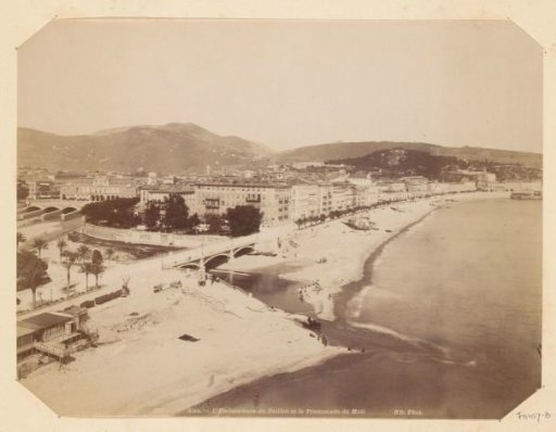 Promenade du Midi and the mouth of the Paillon at Nice