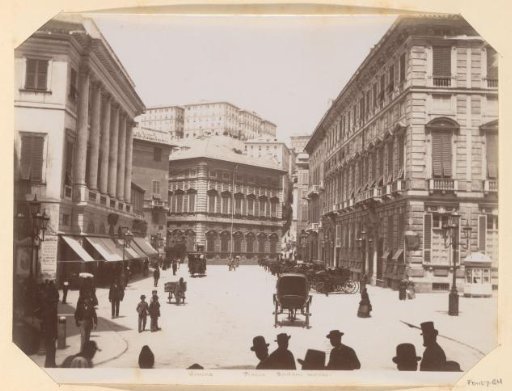 View of Piazza Fontane Marose at Genoa