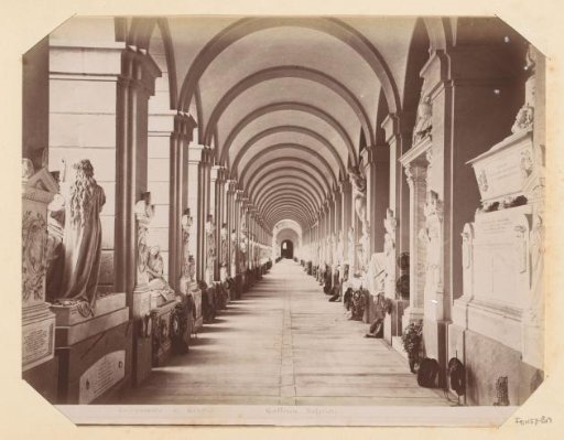 Colonnade near the Staglieno Cemetery at Genoa