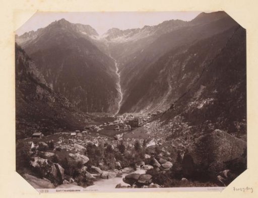 View of the Gotthard Railway at Göschenen