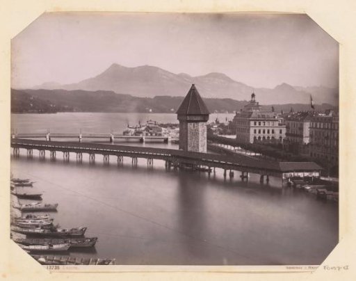View of the Chapel Bridge in Lucerne