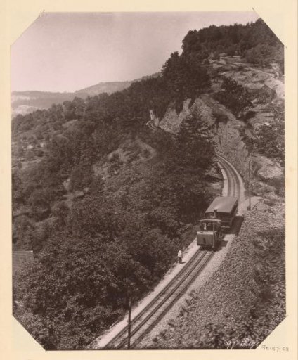 View of the Rigi Railway in the mountains