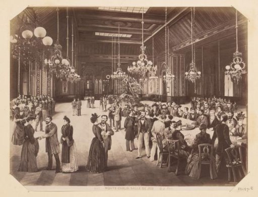 Photoreproduction of a work depicting the Salle de jeu at Monte Carlo