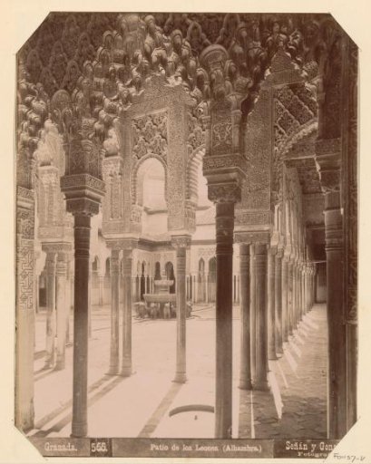Patio de los Leones in the Alhambra at Granada