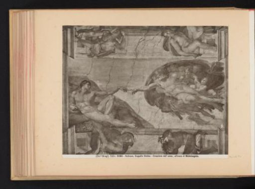 Fresco in the Sistine Chapel in Vatican City, depicting the Creation of Adam
