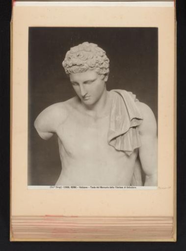 Head of the Hermes of Belvedere in the Vatican Museums in Vatican City