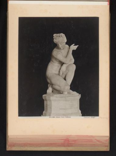 Sculpture in the Vatican Museums in Vatican City, depicting a kneeling Venus