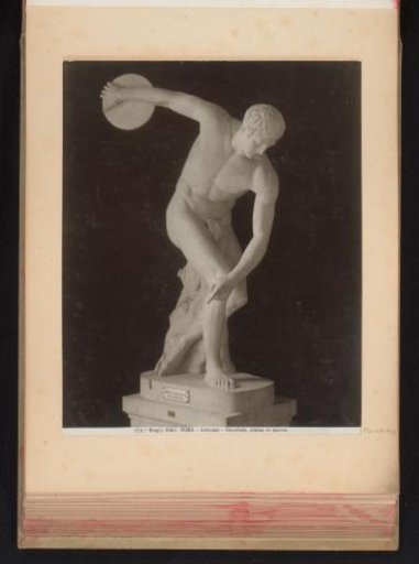 Sculpture of a discus thrower in the Vatican Museums in Vatican City
