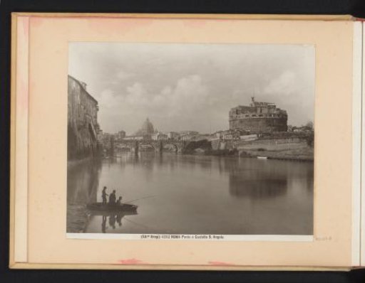 View of the Ponte Sant'Angelo and the Castel Sant'Angelo in Rome