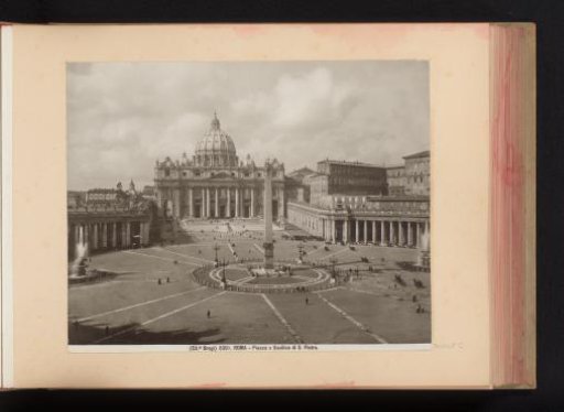 View of St. Peter's Square in Vatican City, with the Vatican Obelisk in the foreground