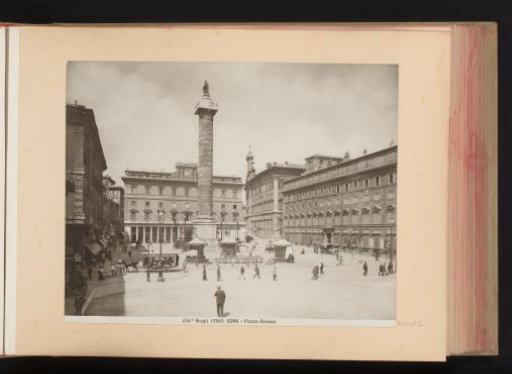 View of the Piazza Colonna in Rome, with the Column of Marcus Aurelius in the center